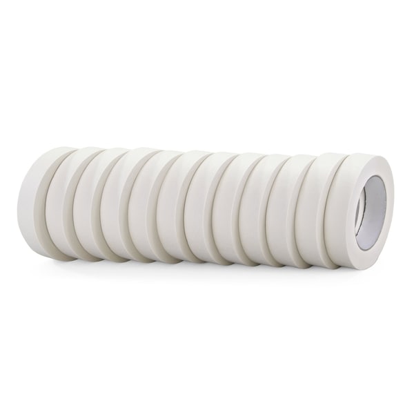 Idl Packaging Masking Tape GP, 1 in W x 60 yards L, 5.5 mil Thick, White, Natural Rubber Adhesive, 12 PK 12x-44574 - main